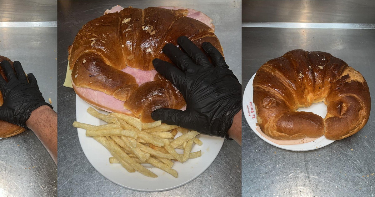 El croissant XL por el que suspiran los clientes de un bar madrileño