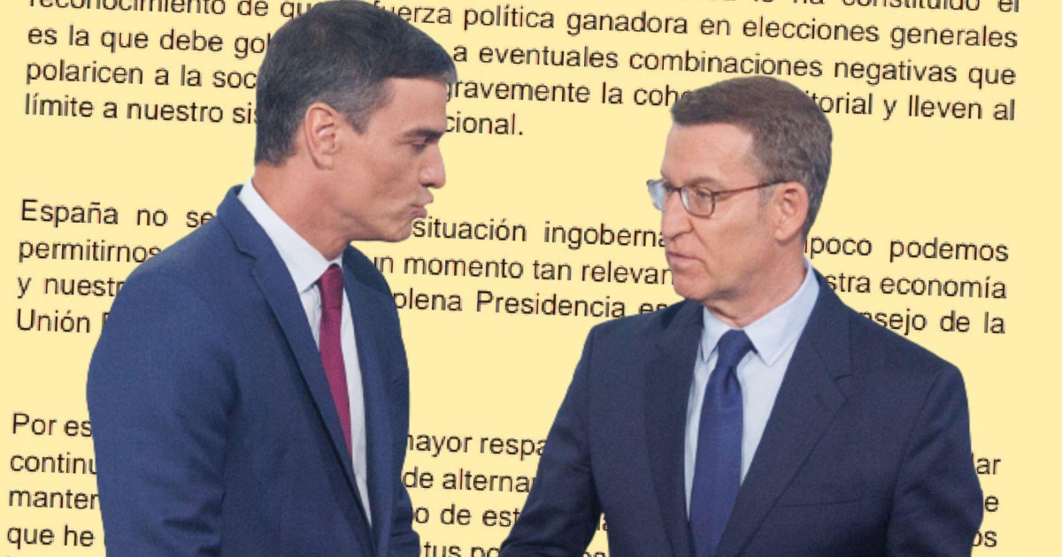 Sánchez da portazo a la idea de Feijóo de que gobierne la lista más ...