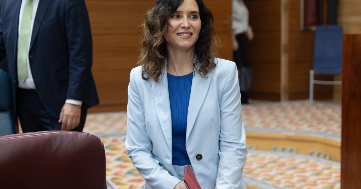 Ayuso, en el Pleno de la Asamblea de Madrid, en directo