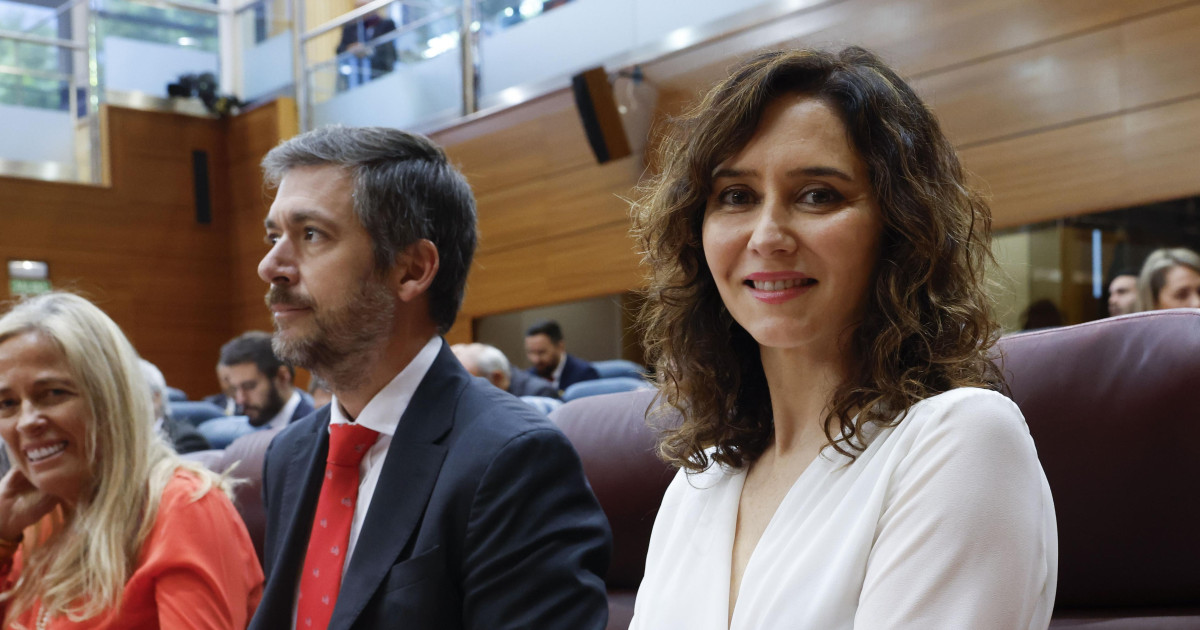 Ayuso interviene en el Pleno de la Asamblea de Madrid, en directo