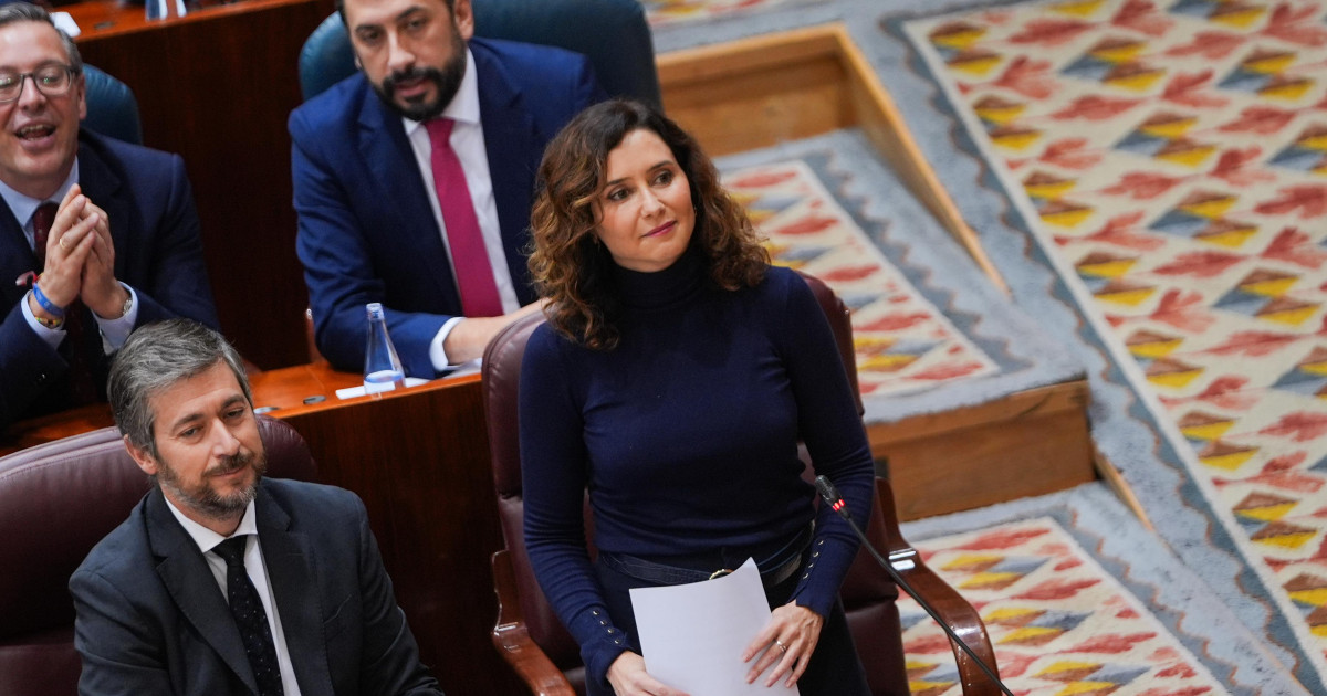 Ayuso interviene en el Pleno de la Asamblea de Madrid, en directo
