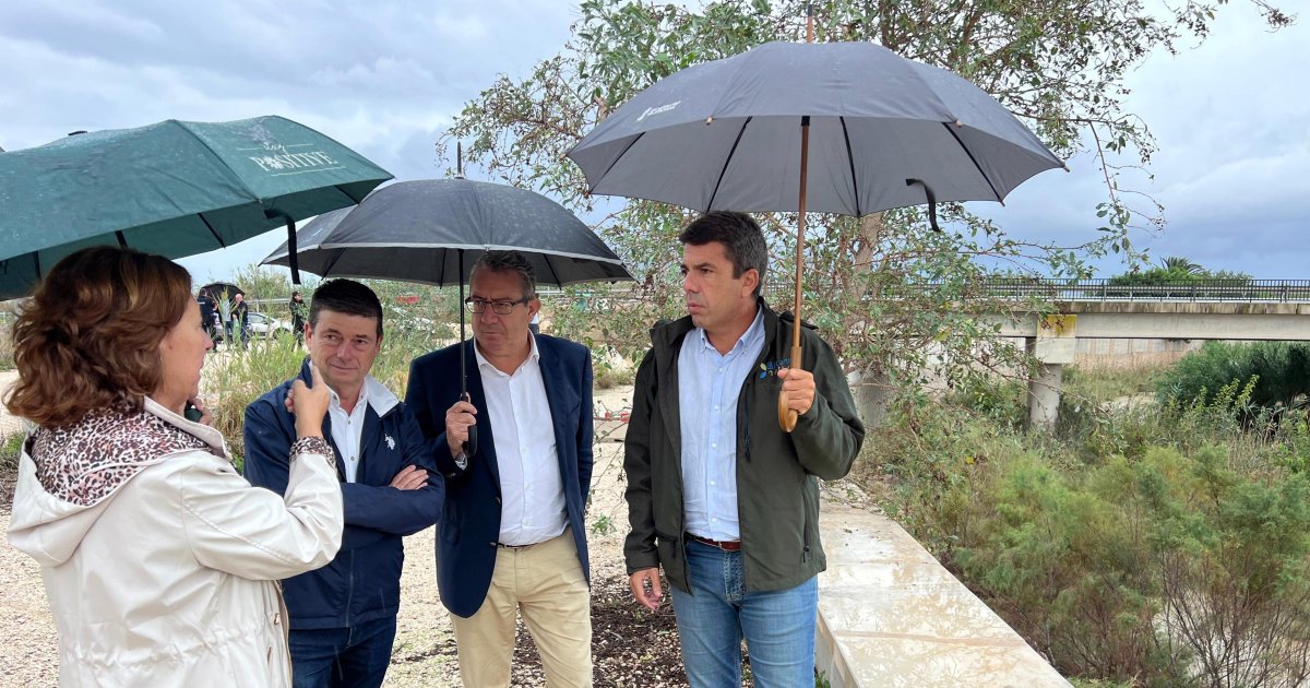 Mazón se desplaza a la Vega Baja para seguir la evolución de la dana ...