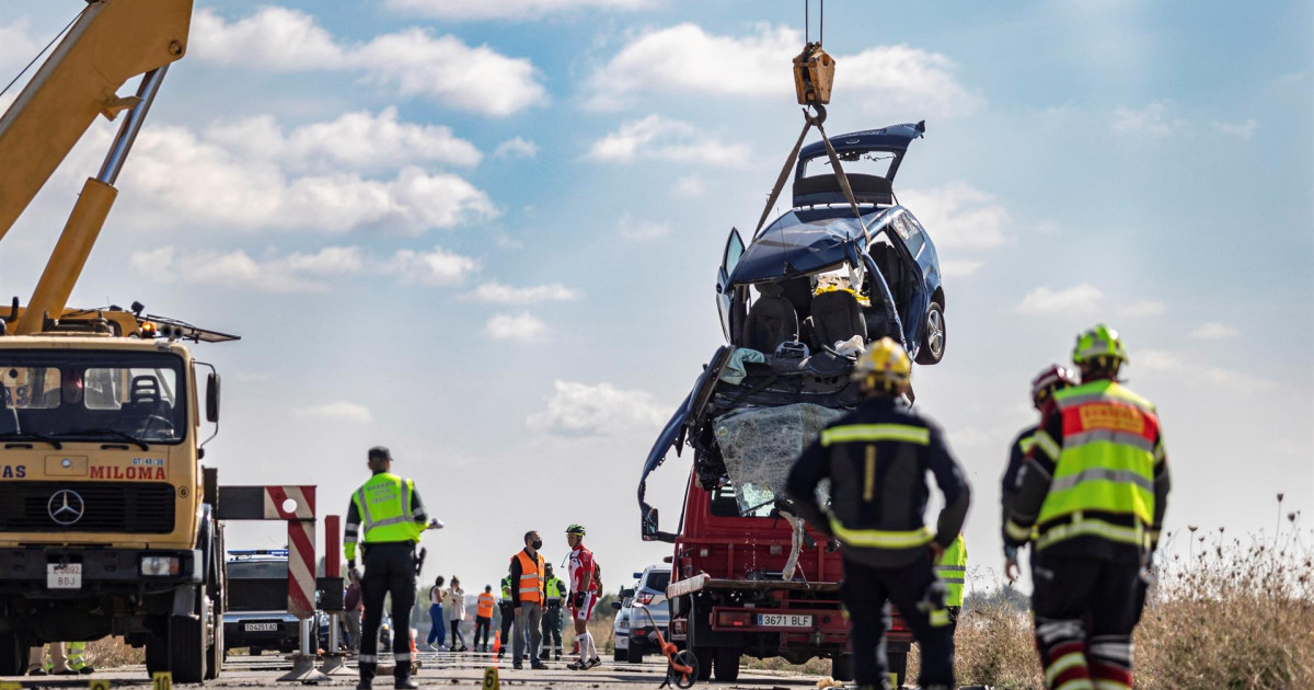 Tres muertos y cuatro heridos en un choque frontal en Toledo
