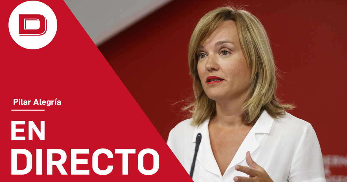 En directo | Rueda de prensa de Pilar Alegría