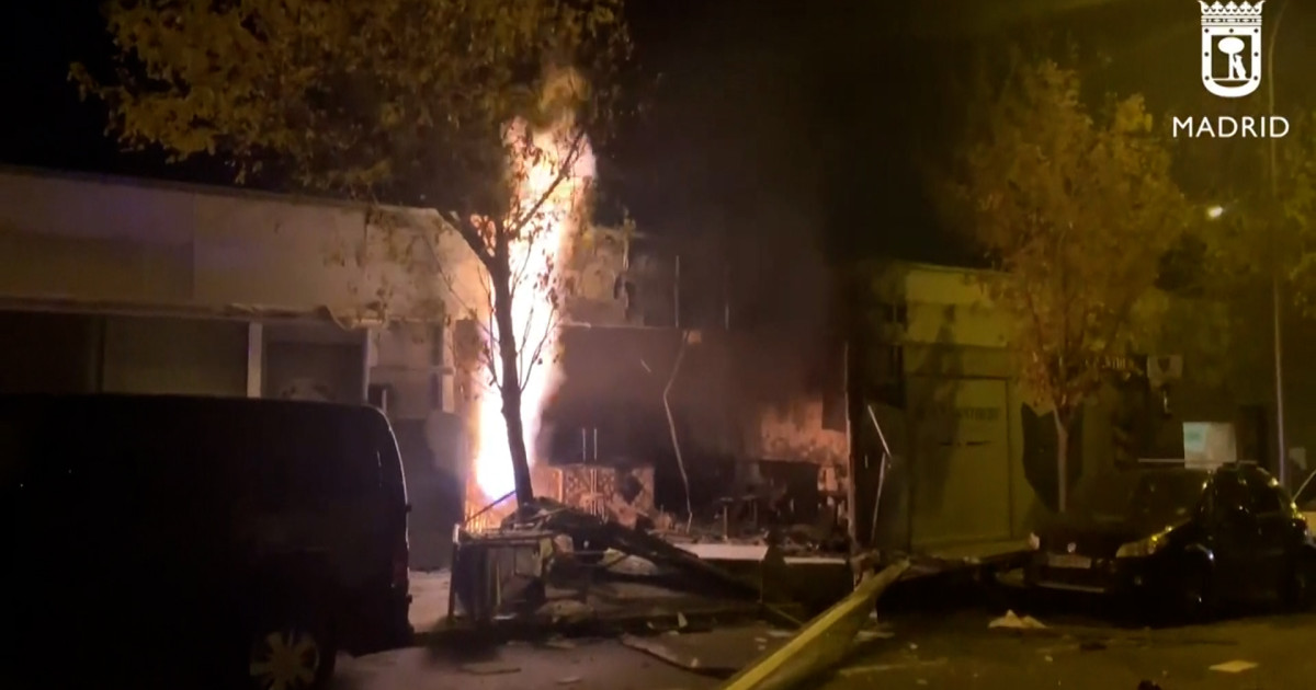 Una explosión en un bar en Carabanchel deja dos jóvenes heridos