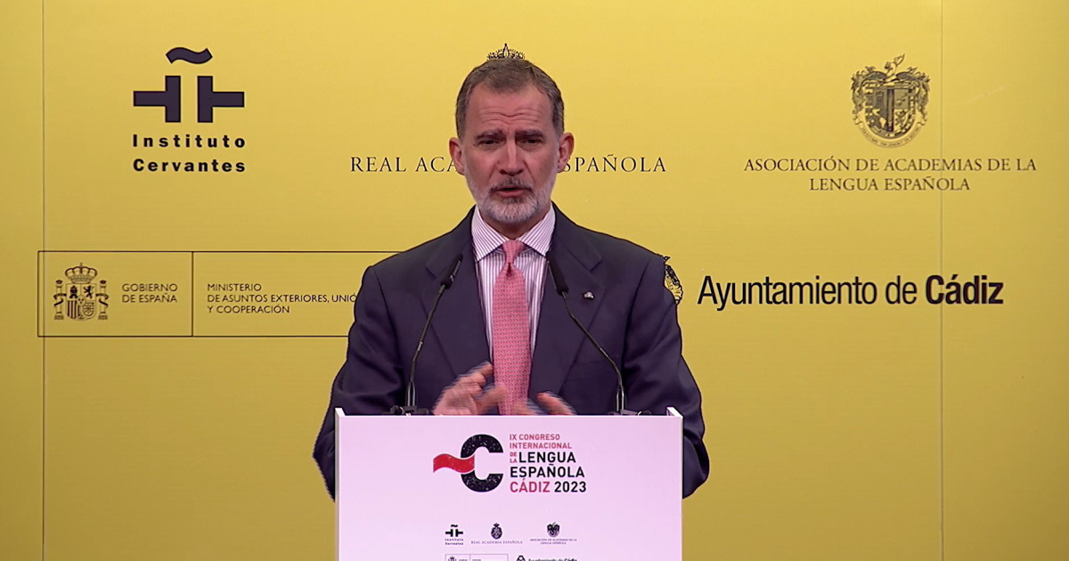 El Rey Felipe inaugura el Congreso de la Lengua en Cádiz: «Esta es la ...
