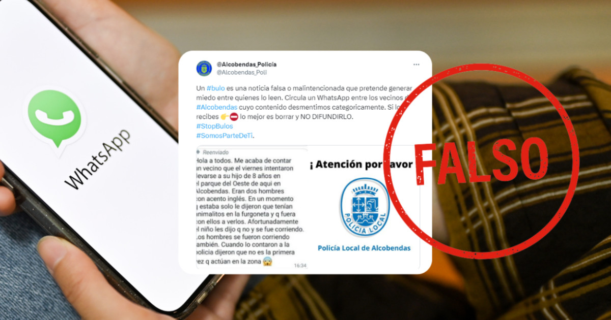 La Policía de Alcobendas (Madrid) alerta sobre un bulo que circula ...