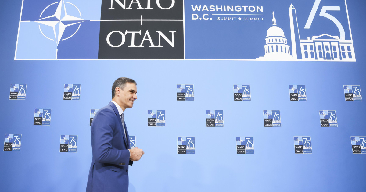 Rueda de prensa de Pedro Sánchez desde Washington DC al término de la ...