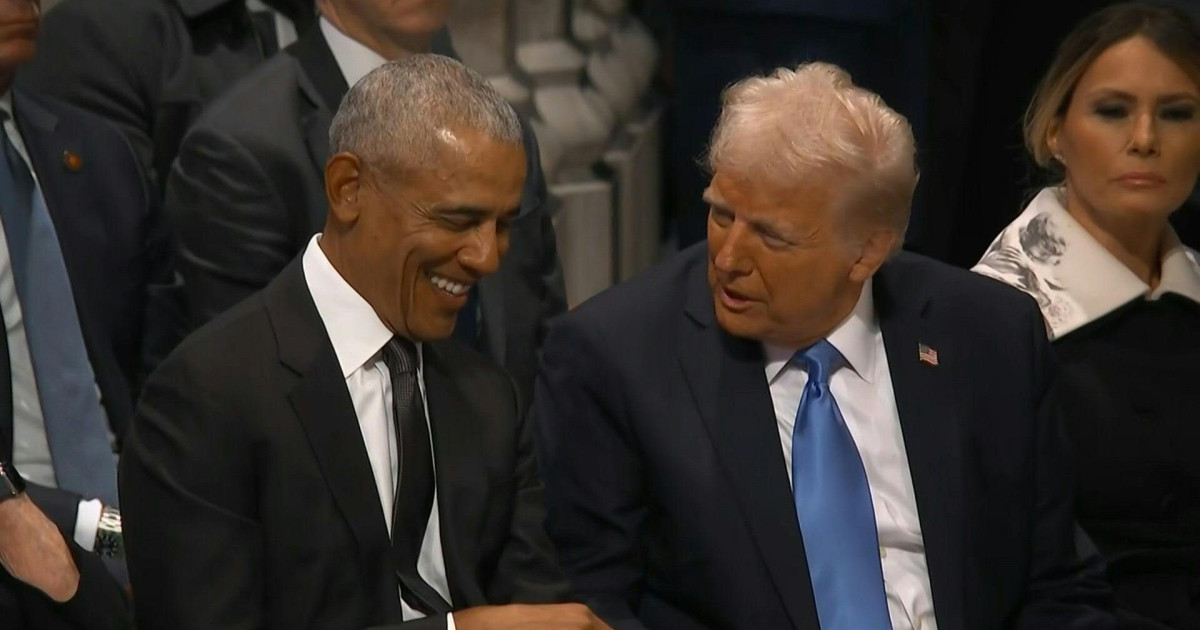 Momentos de unidad nacional e inesperada sintonía entre Trump y Obama ...