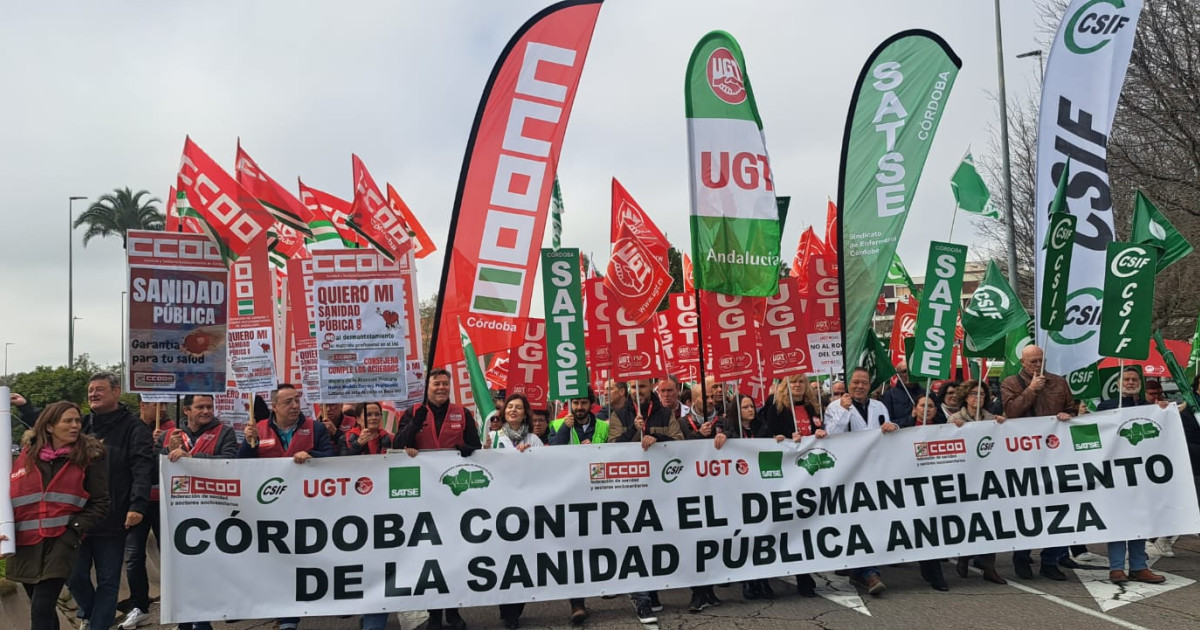 Manifestación en Córdoba contra el incumplimiento de acuerdos sanitarios