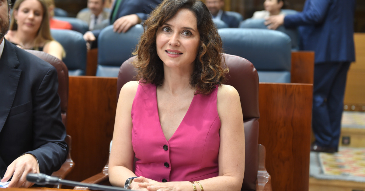 Ayuso interviene en el Pleno de la Asamblea de Madrid, en directo