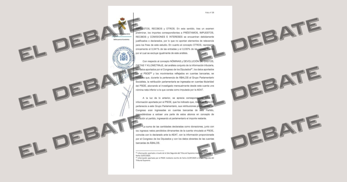La página del informe de la UCO que Sánchez ha usado para exculpar al ...