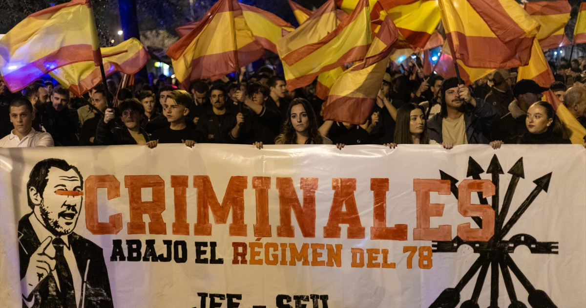 Cargas policiales en manifestación Falanga contra gobierno